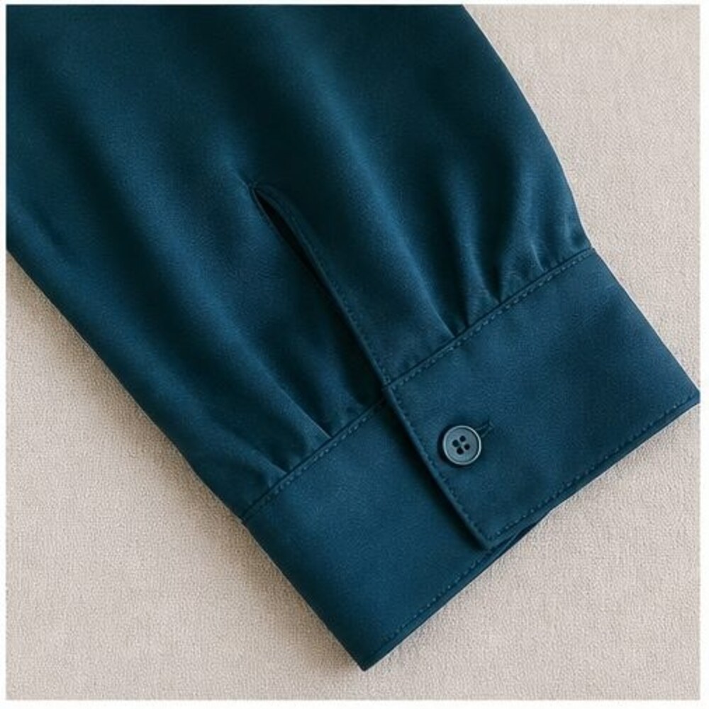 Teal Ruffle Blouse - Picture 5 of 6